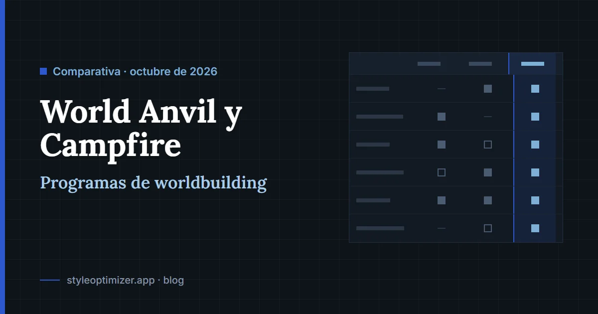 Programa de worldbuilding: World Anvil y Campfire en español