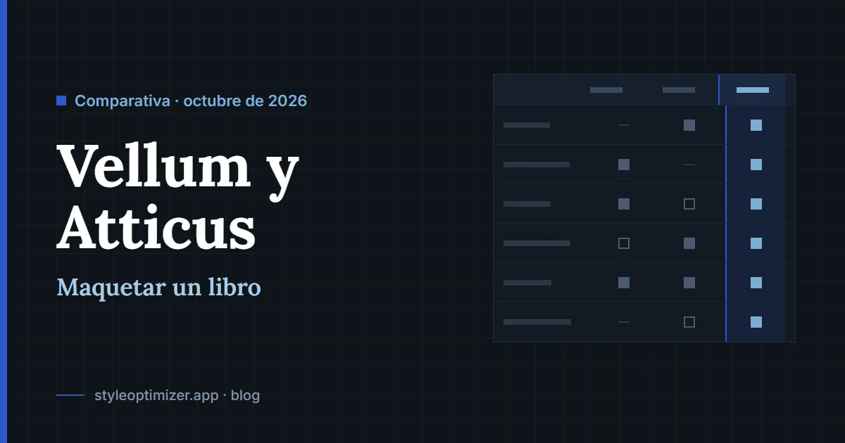 Programa para maquetar un libro: Vellum, Atticus y alternativa