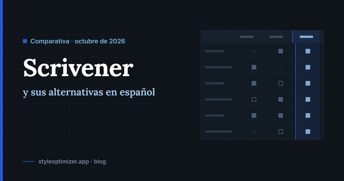 Scrivener en español: precio, idioma y alternativas en 2026